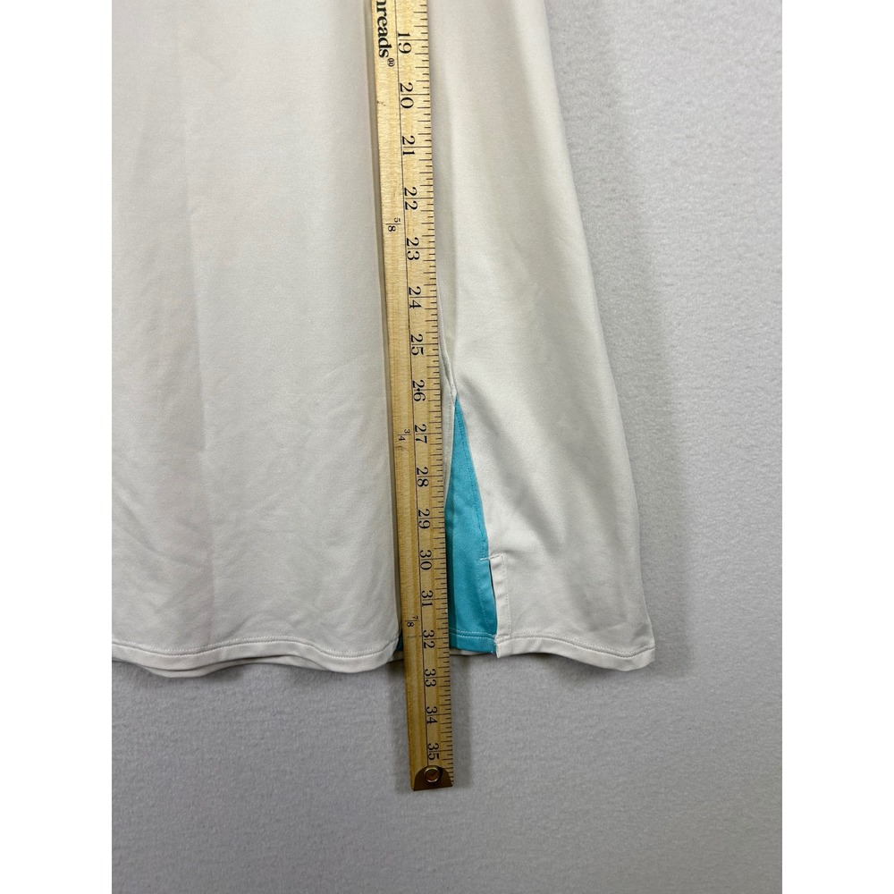 Tenniscore Under‎ Armour Womens Large White Turquoise HeatGear Racerback Dress - Picture 6 of 10